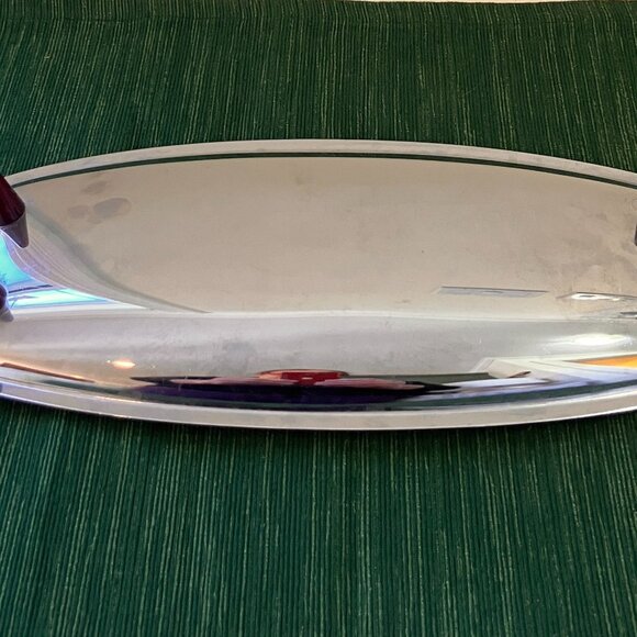 Vintage 1960's Mid Century Modern Food Platters - Danish Triangle Dish, Bakelite - Picture 16 of 16